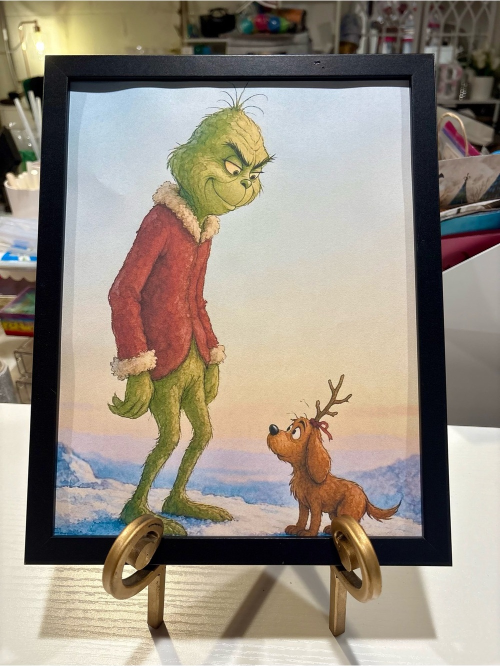 The Grinch and Max Framed 8x10 Art Print Christmas Decor